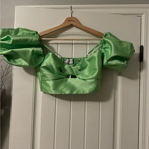 Off the shoulder satin top